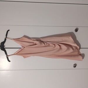 Express satin v-neck asymmetrical slip dress - x-small